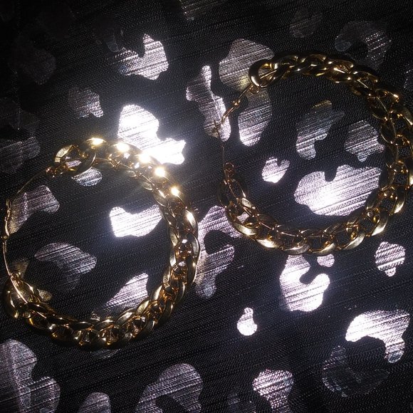 BIG Cuban Link Hoops - Picture 10 of 10
